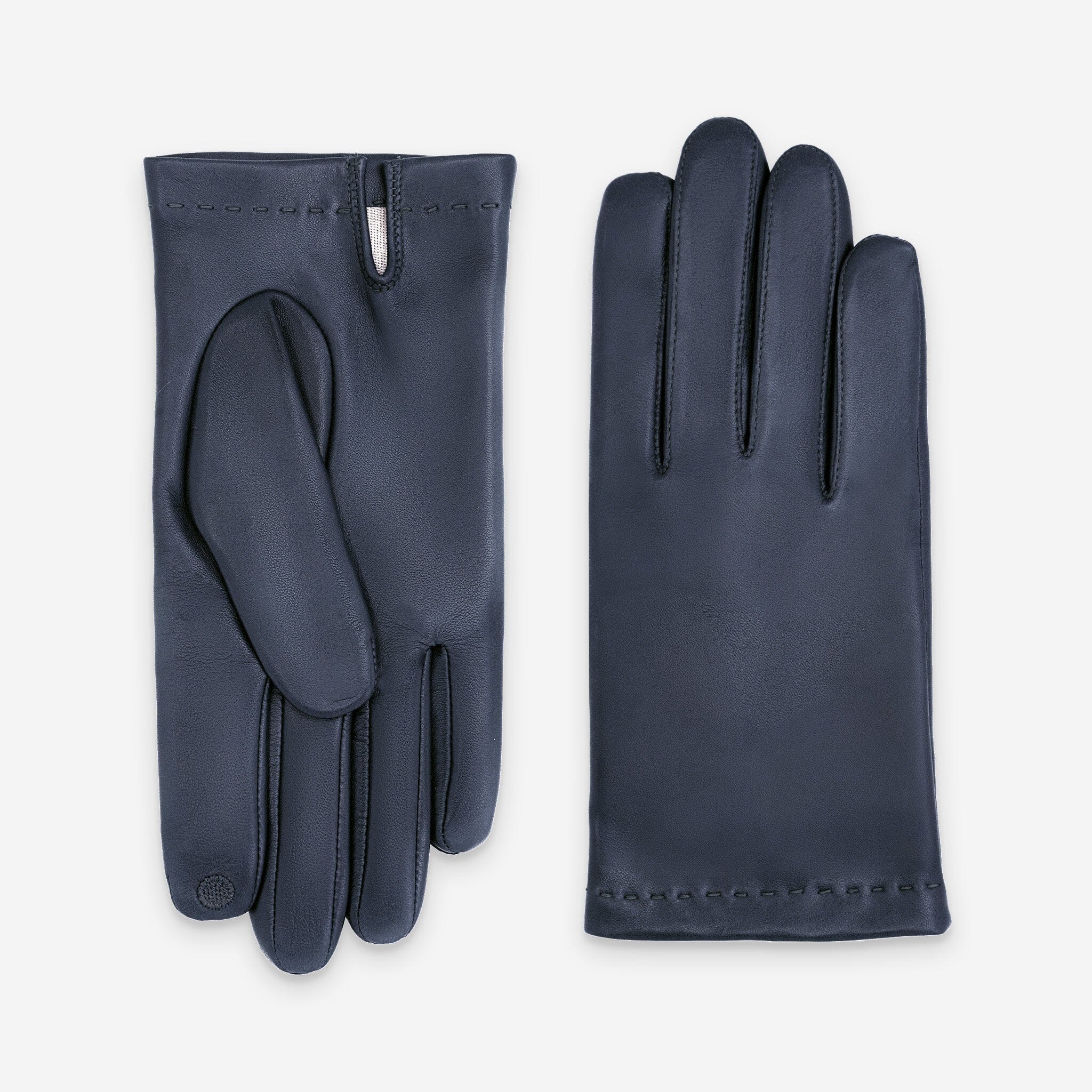 Gants cuir agneau-100% soie-22030ST Gants cuir homme prestige Glove Story Aluminium 7.5 
