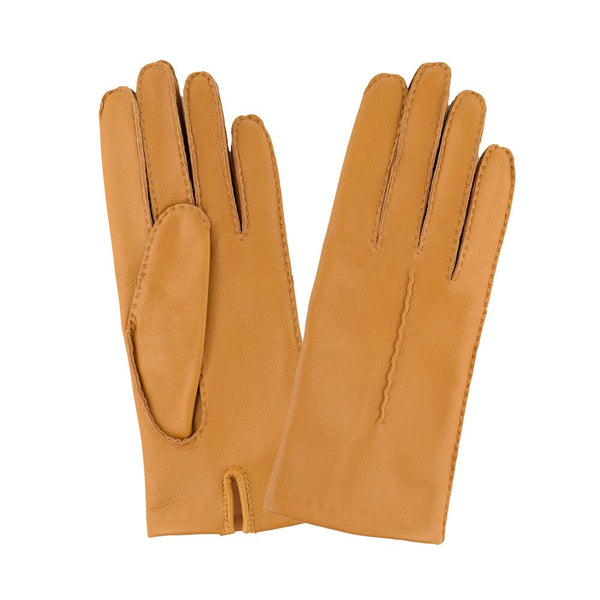 Gants cuir agneau-100% soie-53087SN Gloves & Mittens Glove Story Jaune foncé 6.5 