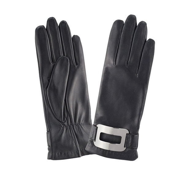 Gants cuir agneau-100% soie-53094SN Gloves & Mittens Glove Story Noir 6.5 