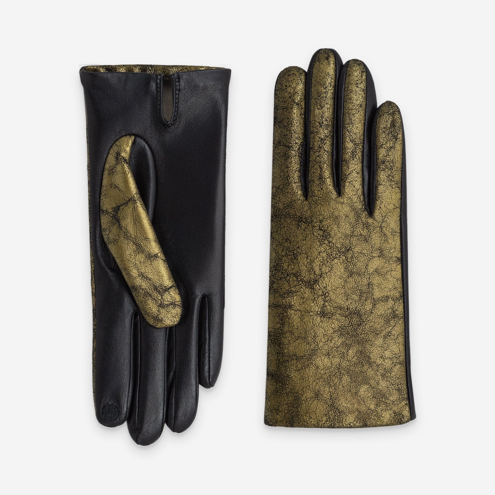 Gants cuir agneau-100% soie-99SP-21184ST Gants cuir femme prestige Glove Story Gold 6.5 