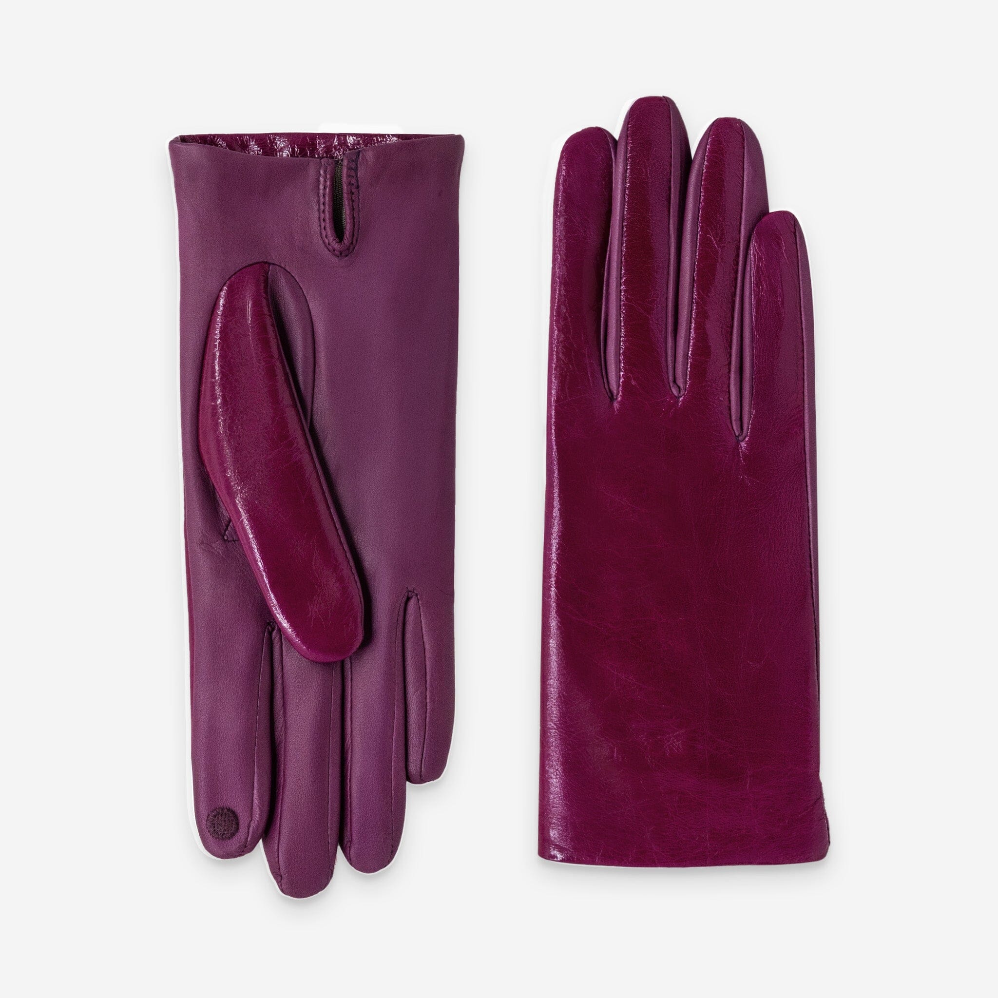 Gants cuir agneau-100% soie-99SP-21186ST Gants cuir femme prestige Glove Story Framboise 6.5 