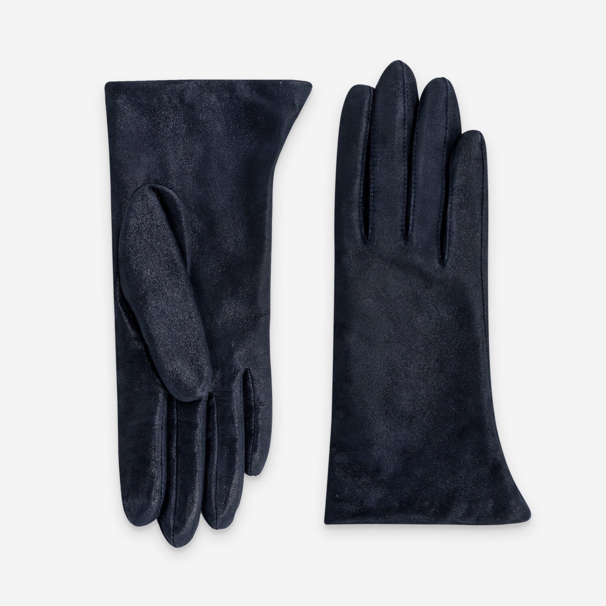 Gants cuir agneau-100% soie-99SP-53218ST Gants cuir femme prestige Glove Story Deep Blue 6.5 