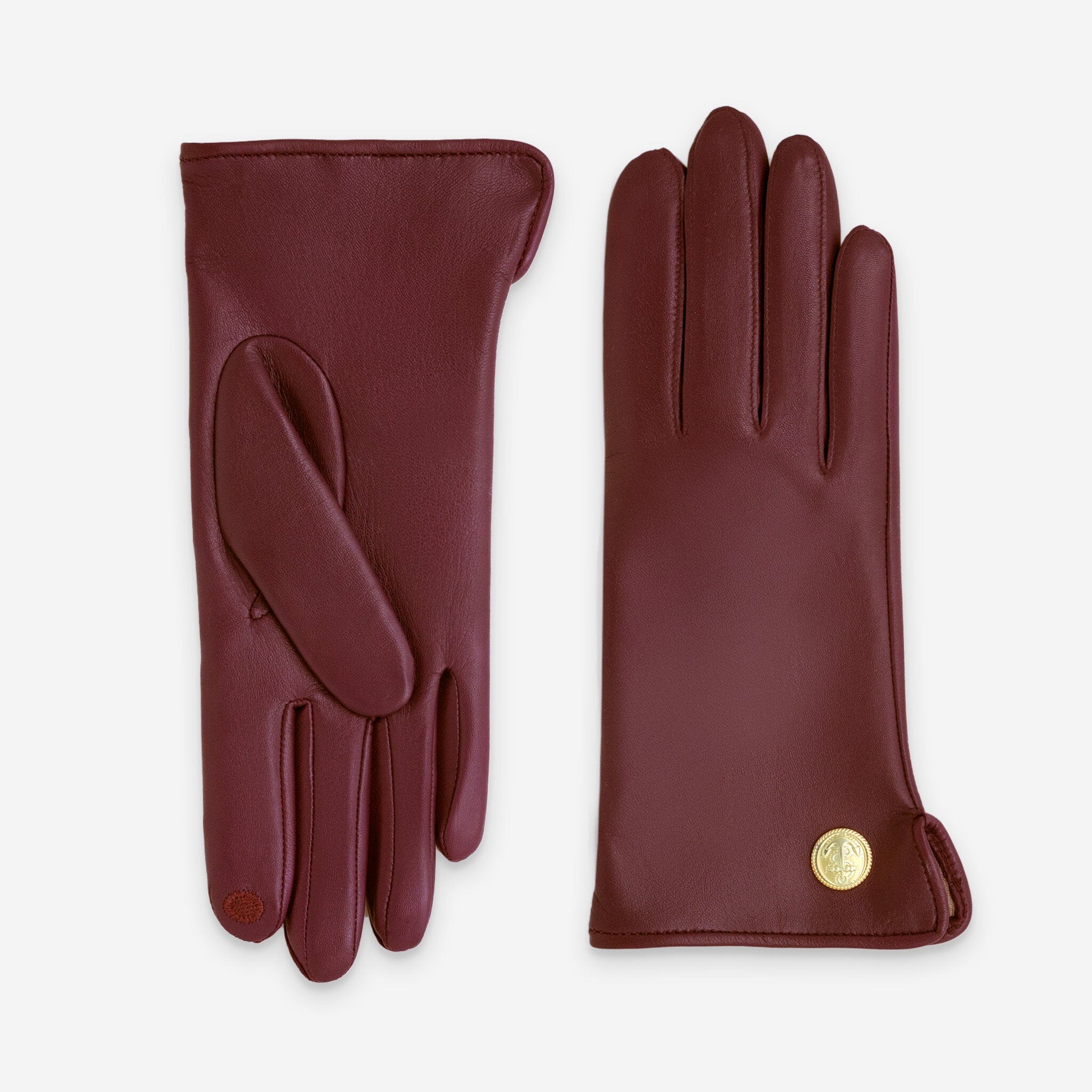 Gants cuir agneau-100% soie-Tactile-21524SN Gants cuir femme prestige Glove Story Bordeaux 6.5 