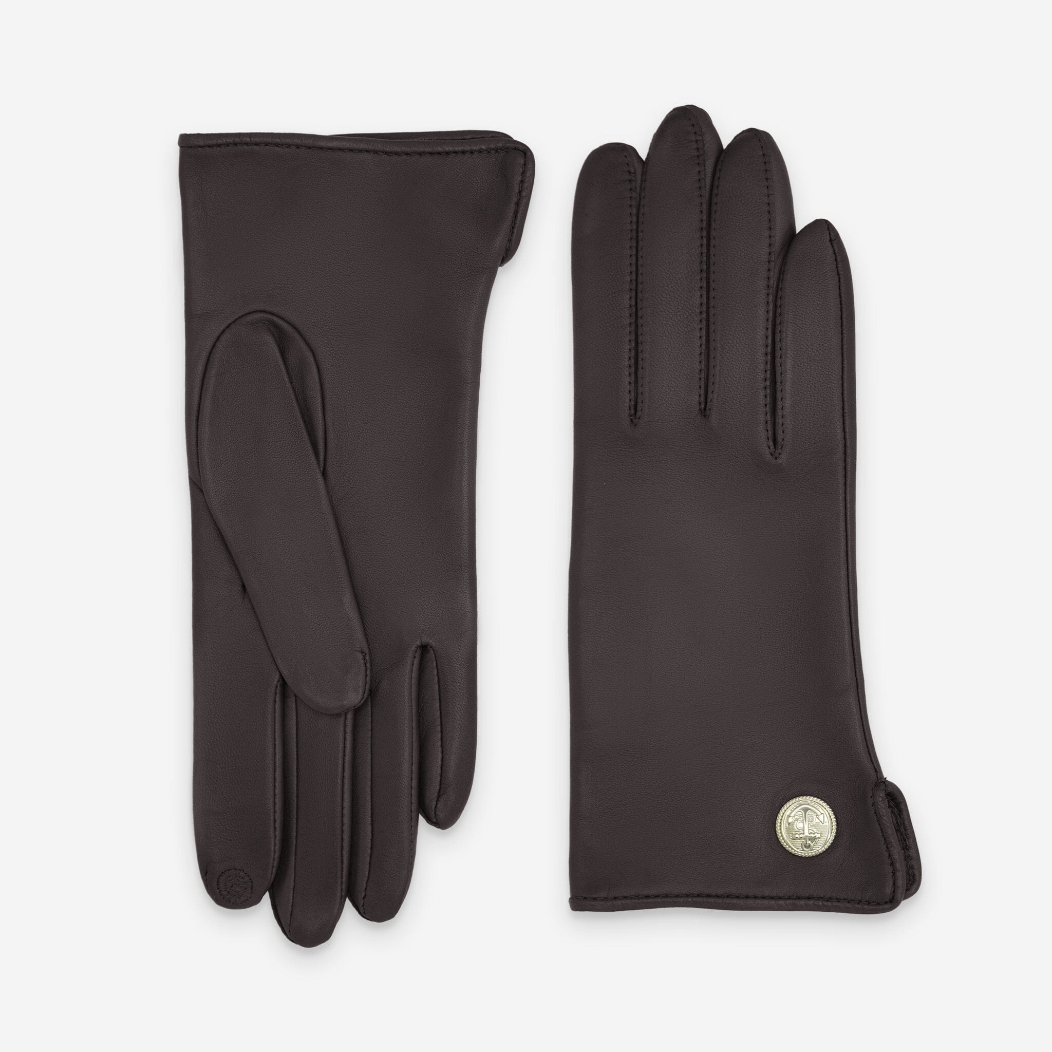 Gants cuir agneau-100% soie-Tactile-21524SN Gants cuir femme prestige Glove Story Choco 6.5 