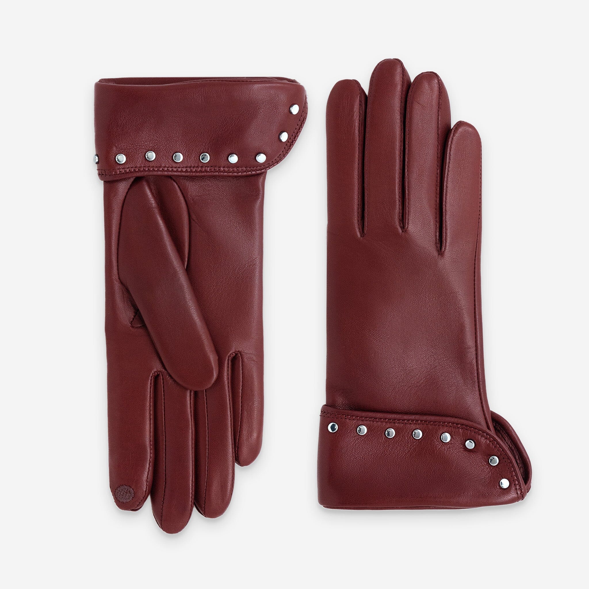 Gants cuir agneau-100% soie-Tactile-21601SN Gants cuir femme prestige Glove Story Lie de vin 6.5 