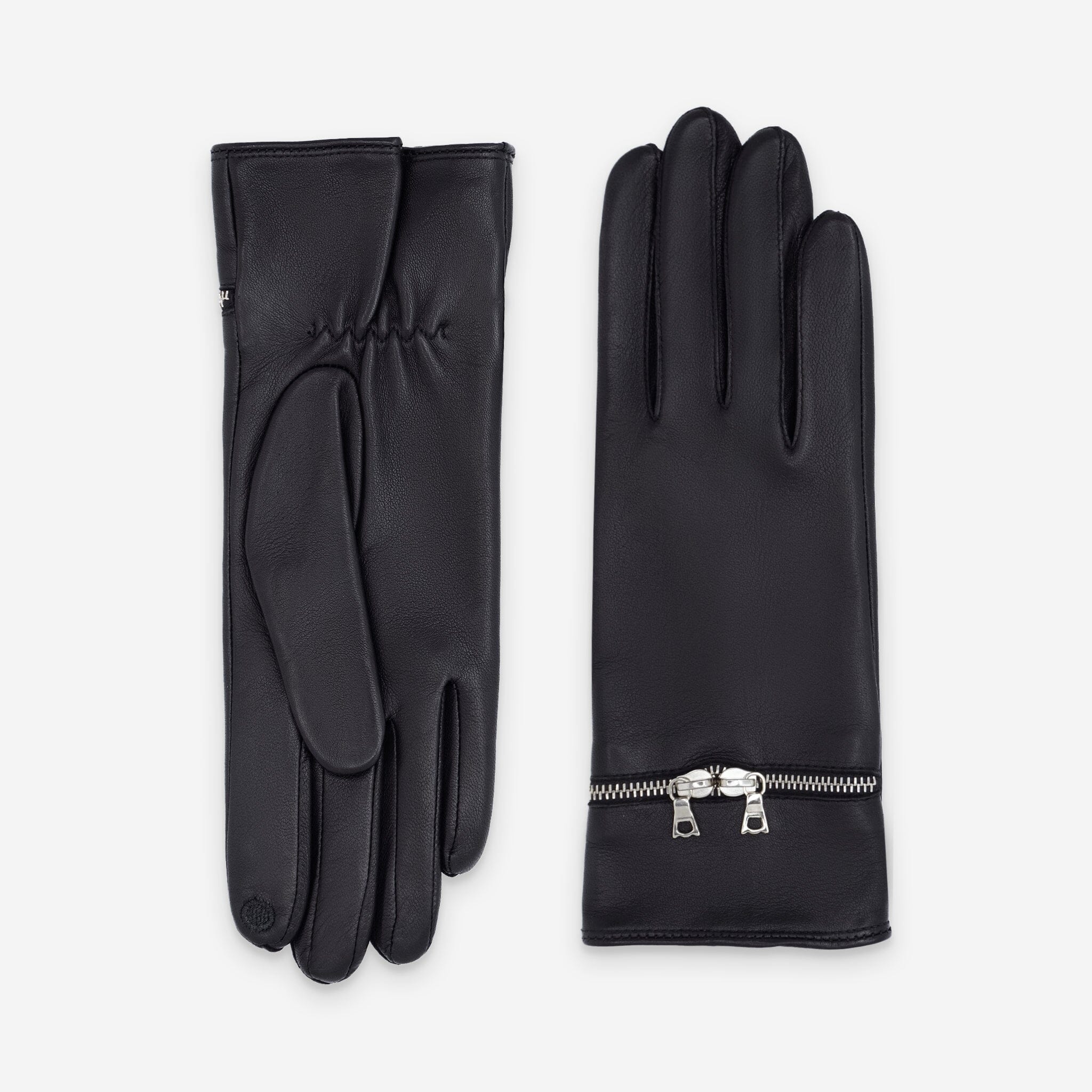 Gants cuir agneau-100% soie-Tactile-21603SN Gants cuir femme prestige Glove Story Noir 6.5 