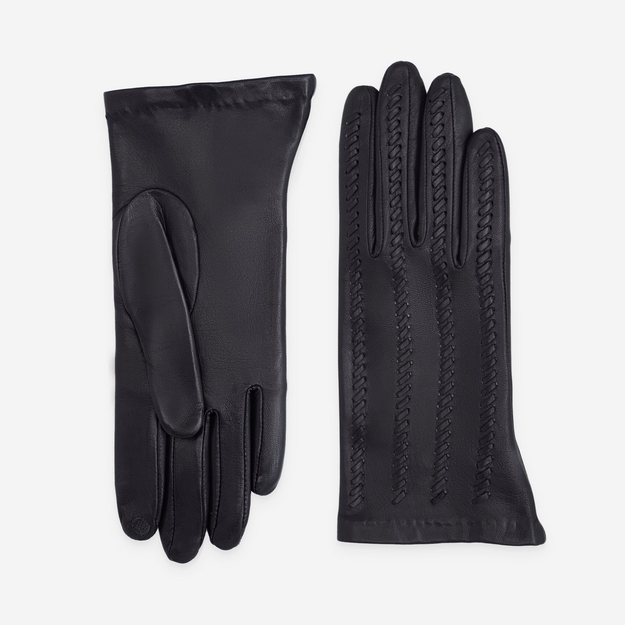 Gants cuir agneau-100% soie-Tactile-21604SN Gants cuir femme prestige Glove Story Noir 6.5 