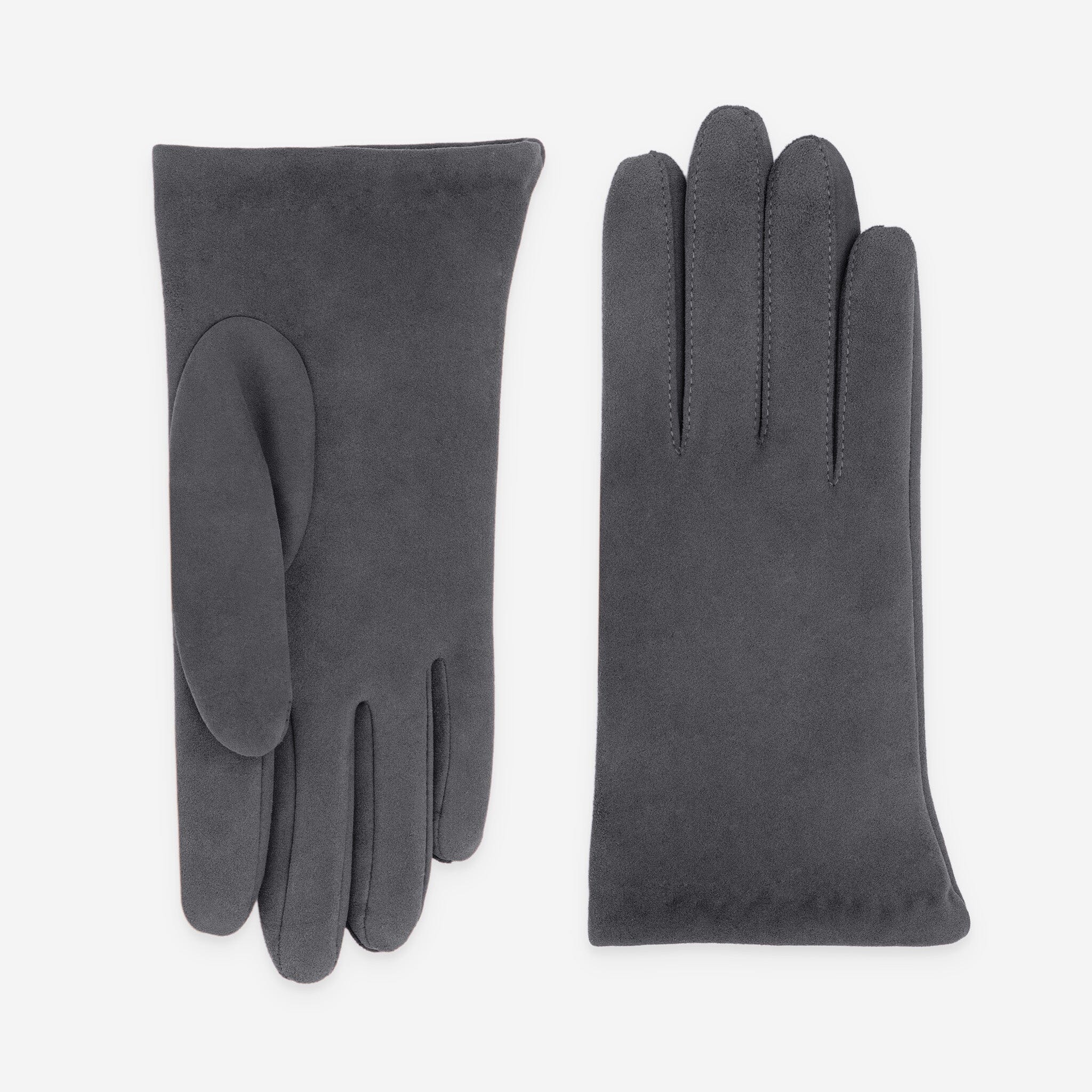 Gants cuir agneau-100%acrylique-21646TR Gants cuir femme prestige Glove Story Gris 6.5 