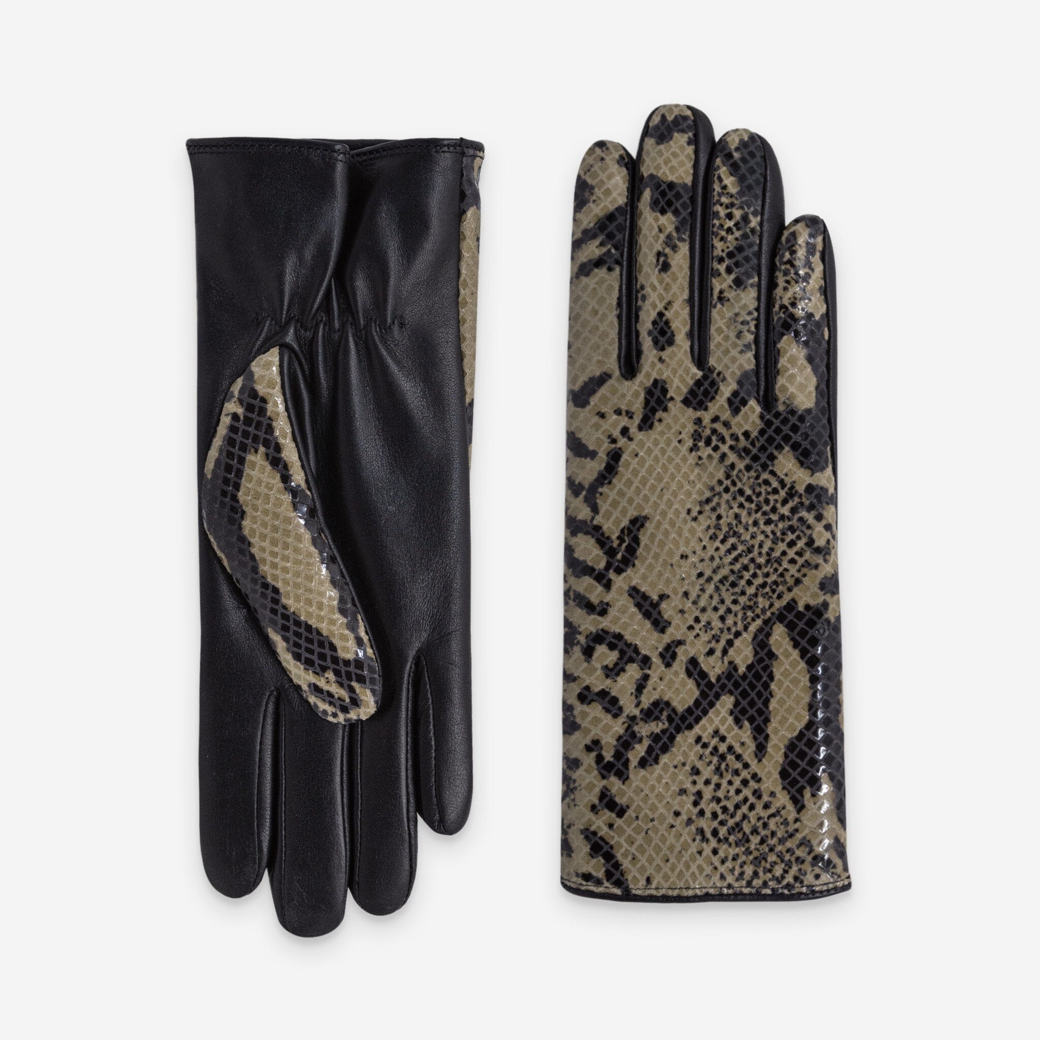 Gants cuir agneau-20%cachemire 40% laine 40% nylon-53222CA Gants cuir femme prestige Glove Story Noir 6.5 