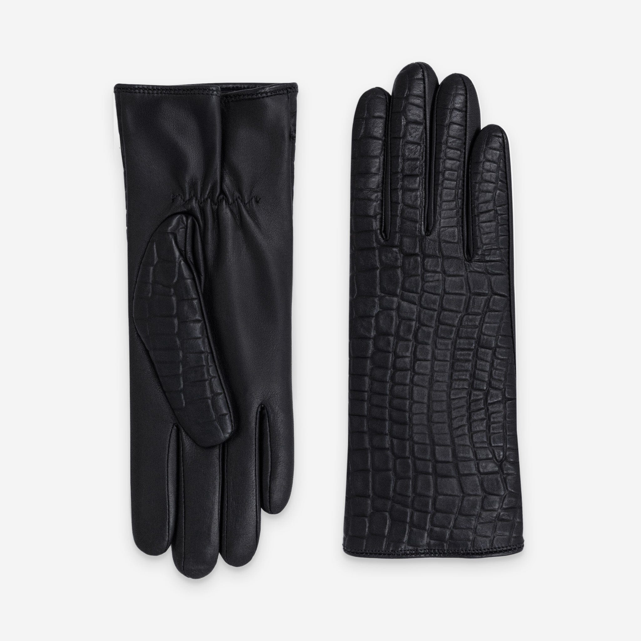 Gants cuir agneau-20%cachemire 40% laine 40% nylon-99SP-53220CA Gants cuir femme prestige Glove Story Noir 6.5 