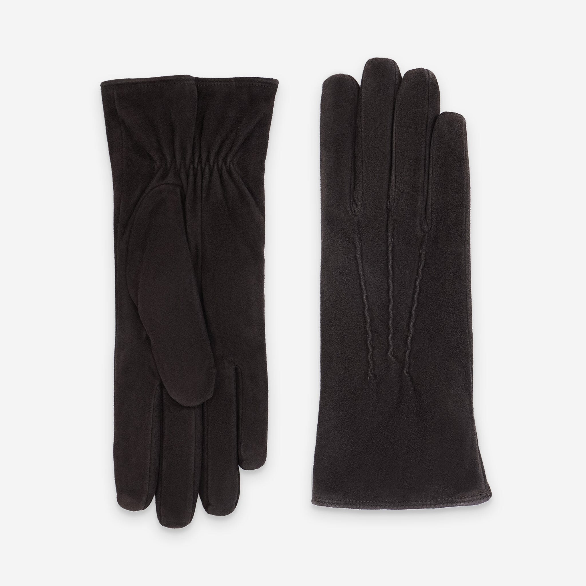Gants cuir agneau suédé-100% polyester (boa)-71094BA Gants cuir sport femme Glove Story Choco S 