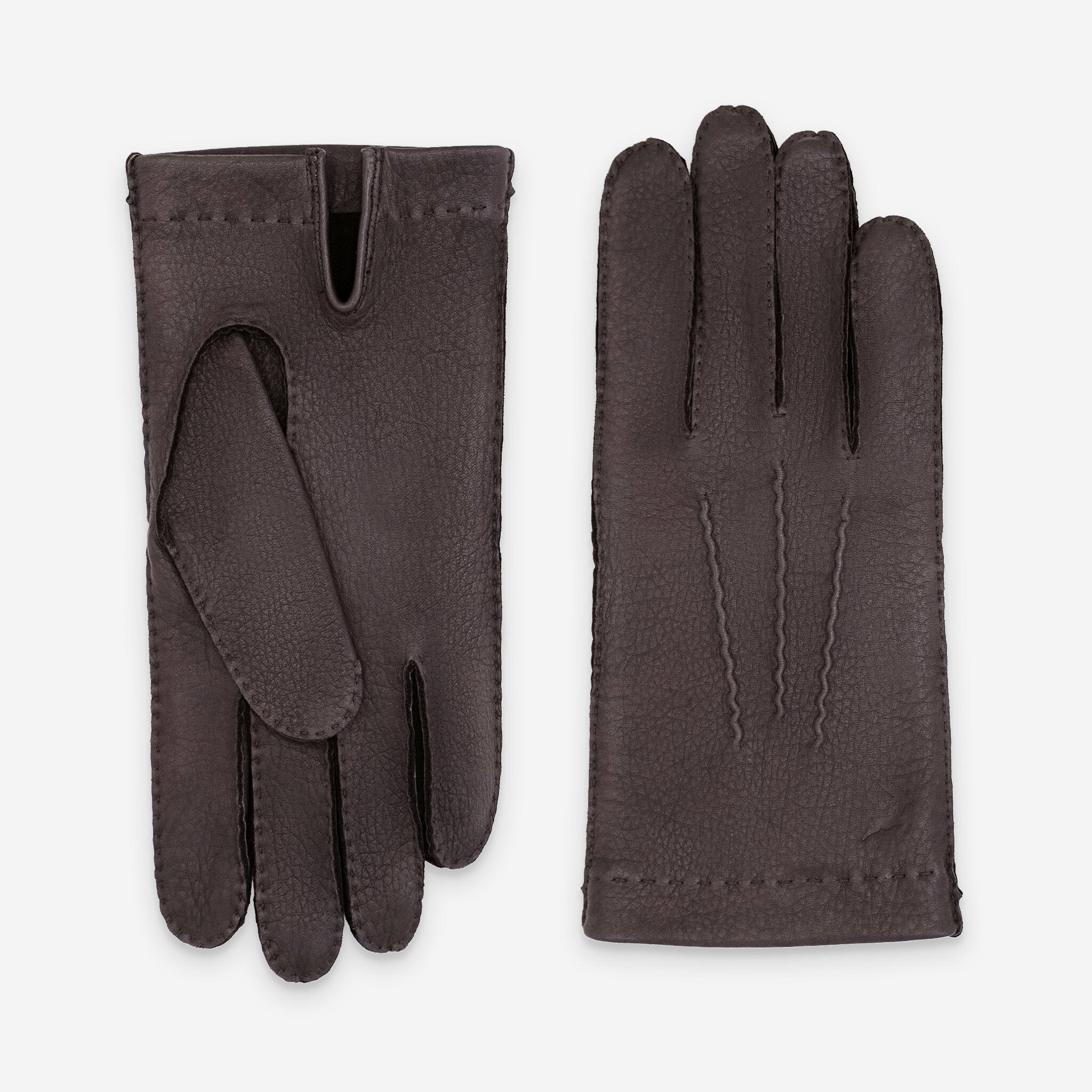 Gants cuir cerf-non doublé-22101NF Gants cuir homme prestige Glove Story Choco 7.5 