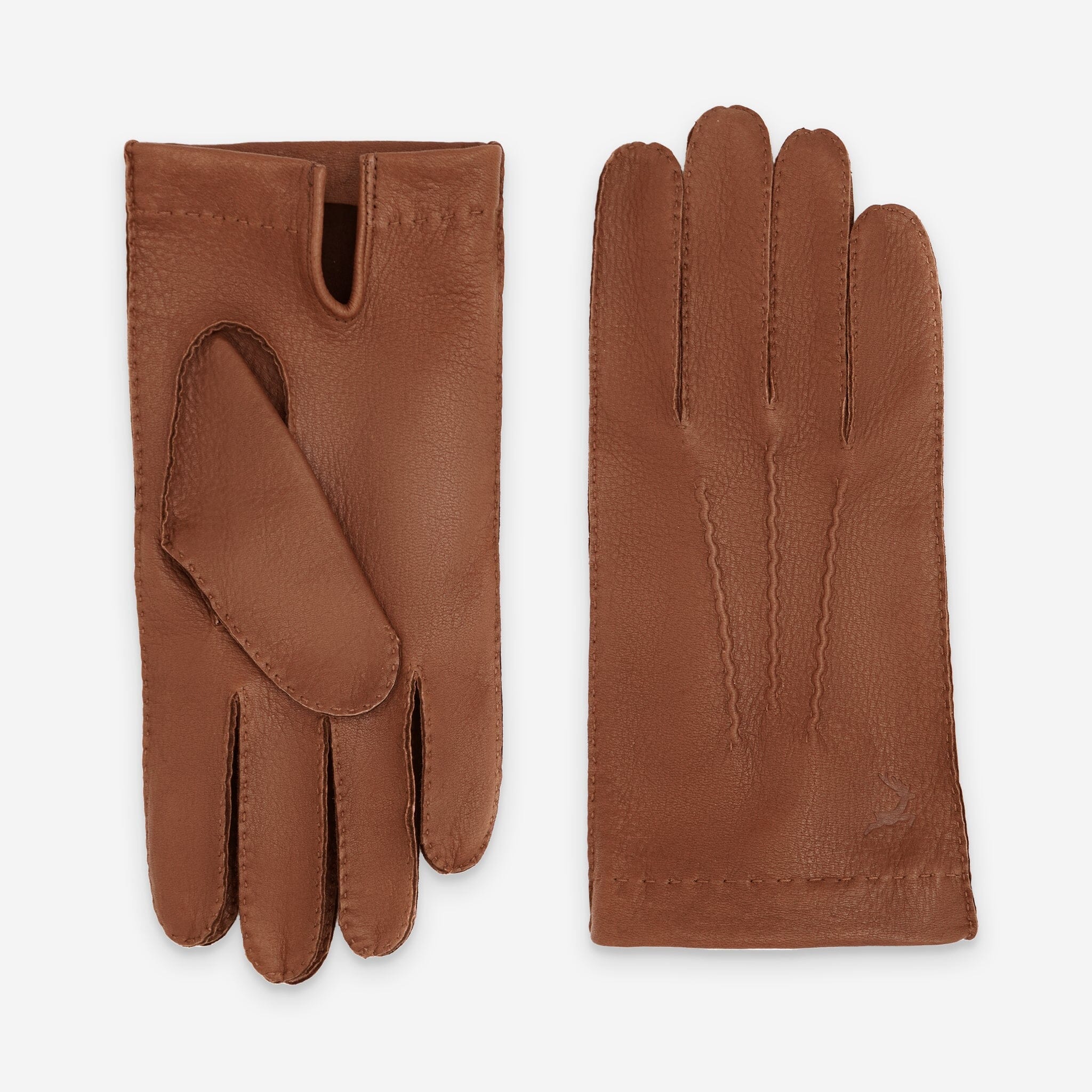 Gants cuir cerf-non doublé-22101NF Gants cuir homme prestige Glove Story Tan 7.5 