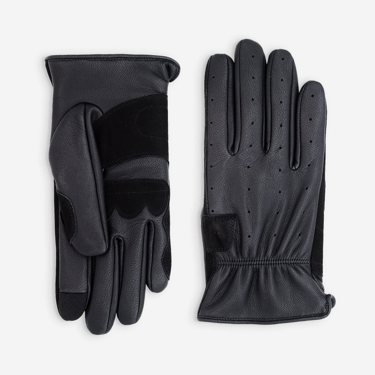 Herren-Motorradhandschuhe aus Ziegenleder – mit extraweichem Futter – CE-zertifiziert Klasse 1
