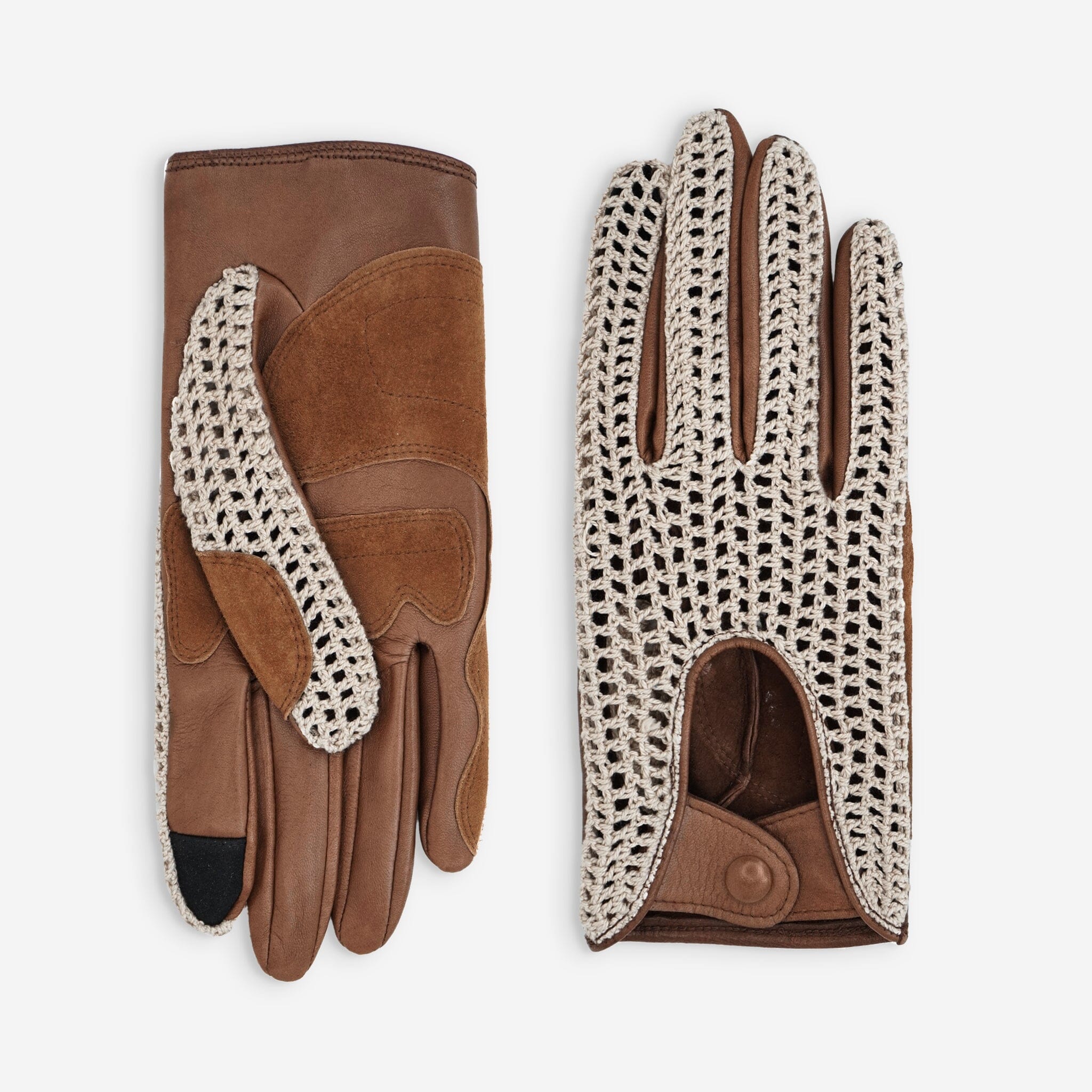 Gants cuir vélo/e-trottinette femme-Tactile-60012L Glove Story CORK S 