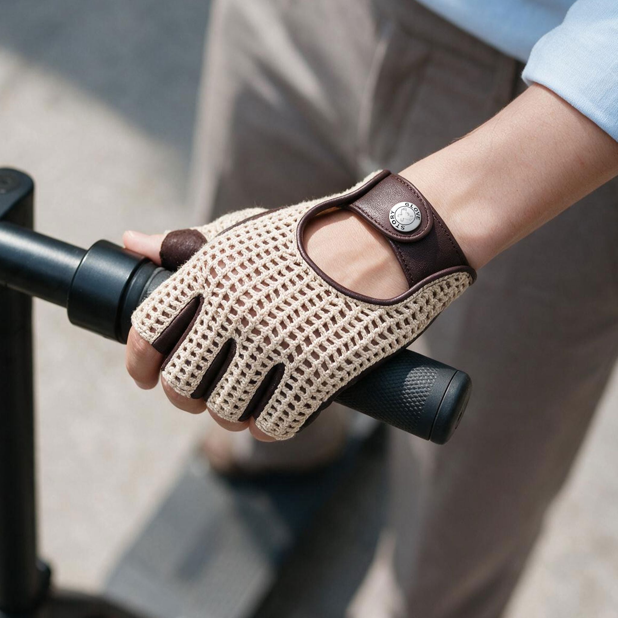 Gants cuir vélo/e-trottinette homme-60011M Gants velo Glove Story 