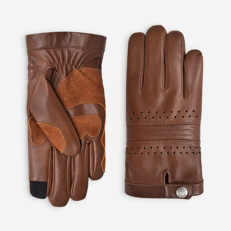 Gants cuir vélo/e-trottinette homme-Tactile-60015M Glove Story CORK S 