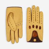 Gants de conduite cuir cerf-non doublé-22115NF Gant Glove Story Jaune/Acajou 8 