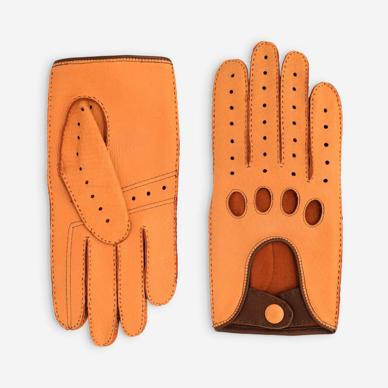 Gants de conduite cuir cerf-non doublé-22115NF Gant Glove Story Orange/Tan 8 
