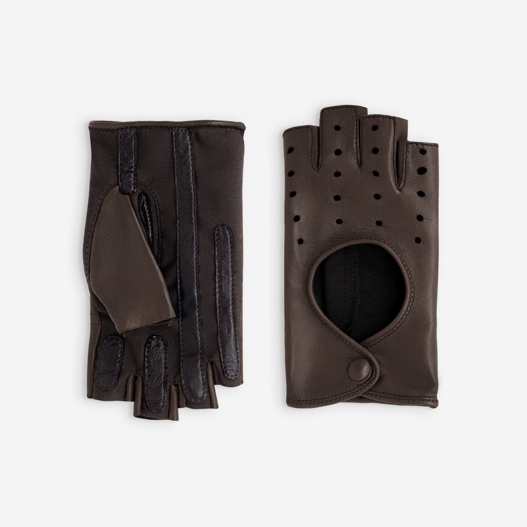 Gants de conduite, mitaines flexicuir-agneau-spandex-non doublé-11134NF Gants de conduite femme Glove Story Choco TU 