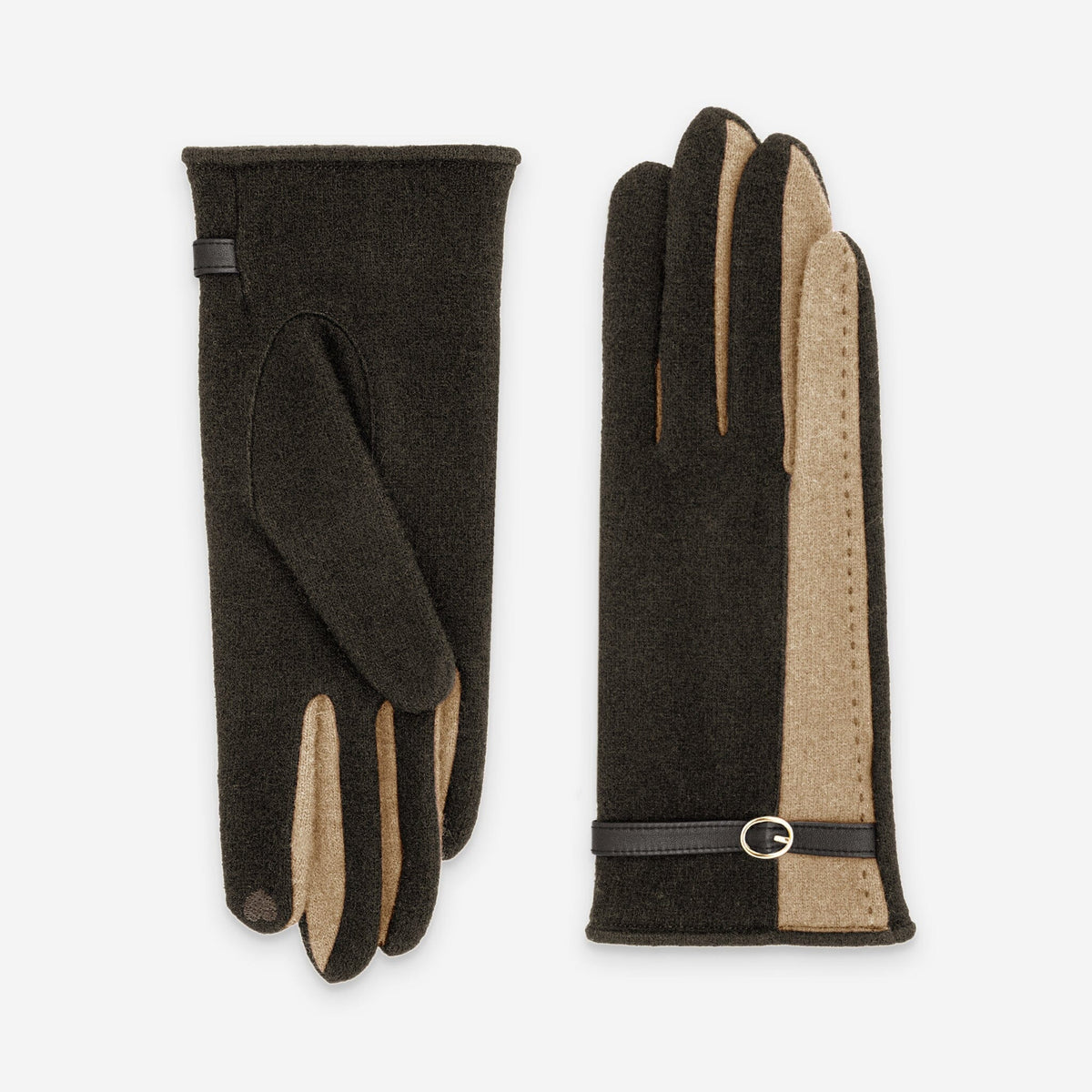 Gants femme 80% laine 20% nylon- Tactile- 31194NF Gants laine femme Glove Story Choco TU 