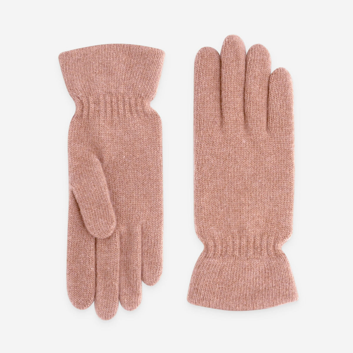 Gants femme en laine mérinos et cachemire, Rose – 33004NF