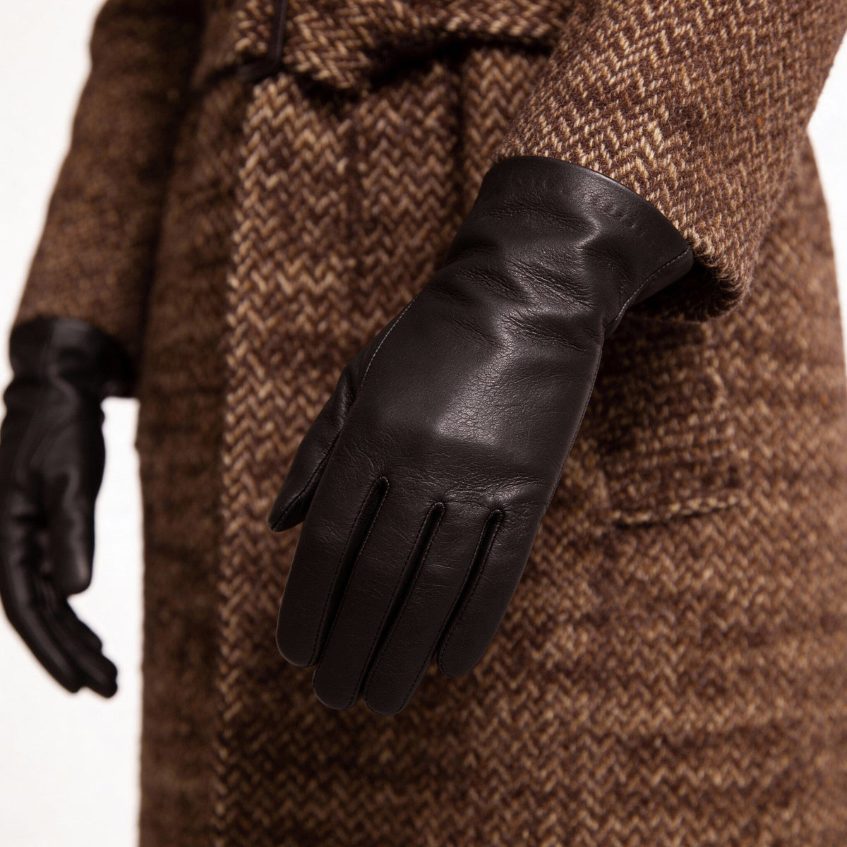 Gants femme en cuir d'agneau doublé soie et tactile-21001ST Gants cuir femme prestige Glove Story 