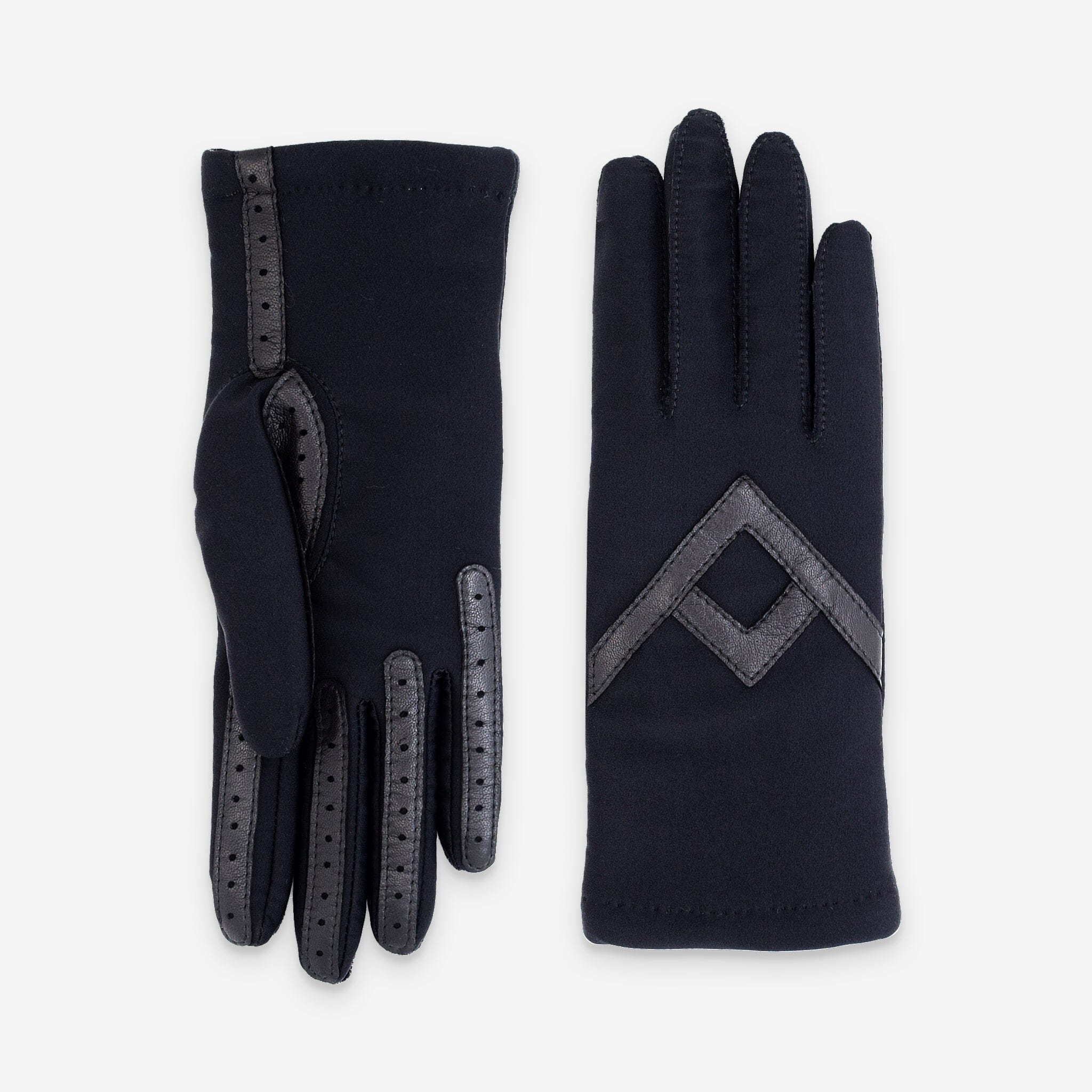 Gants flexicuir-agneau-spandex-100% laine-11063CA Gants taille unique femme Glove Story Noir TU 