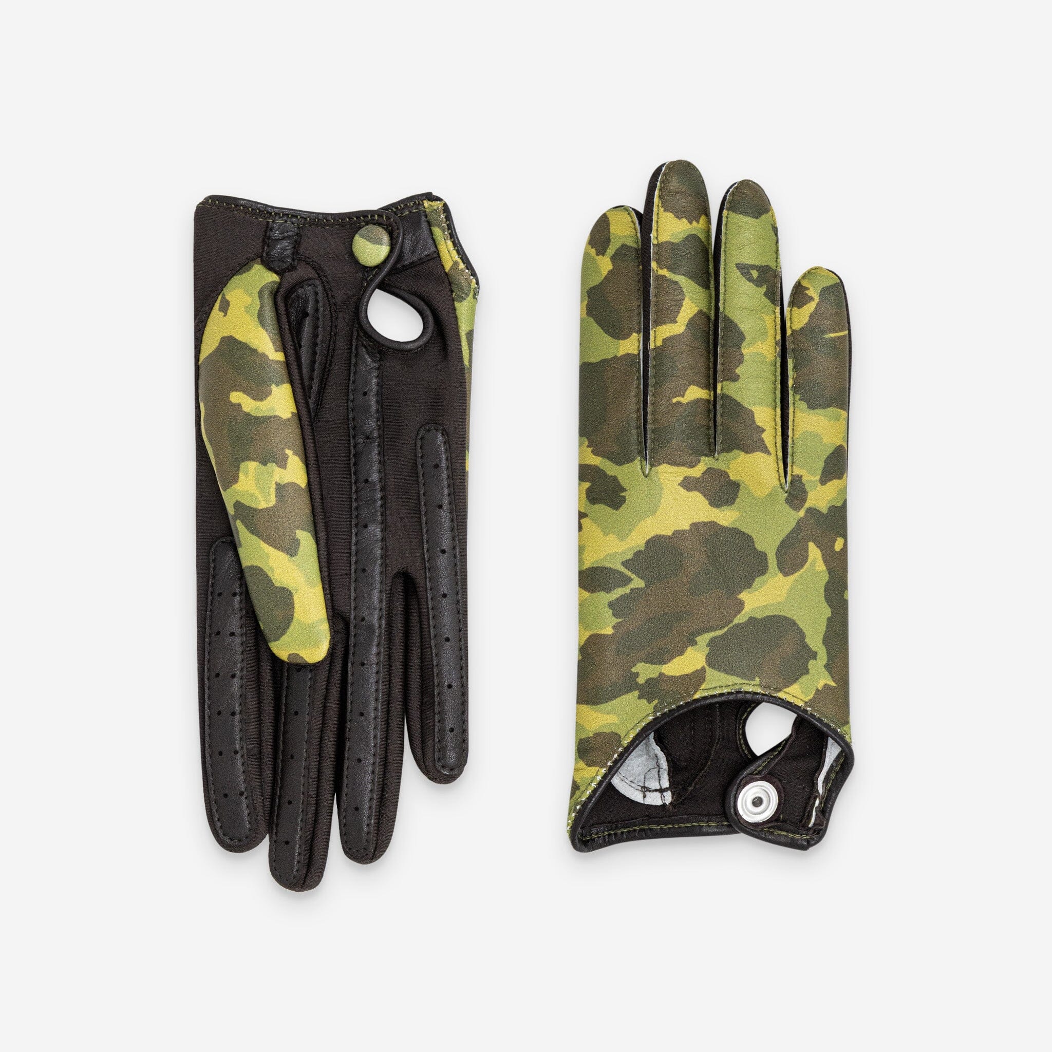 Gants flexicuir-agneau-spandex-100% soie-11154SN Gants taille unique femme Glove Story Camouflage TU 