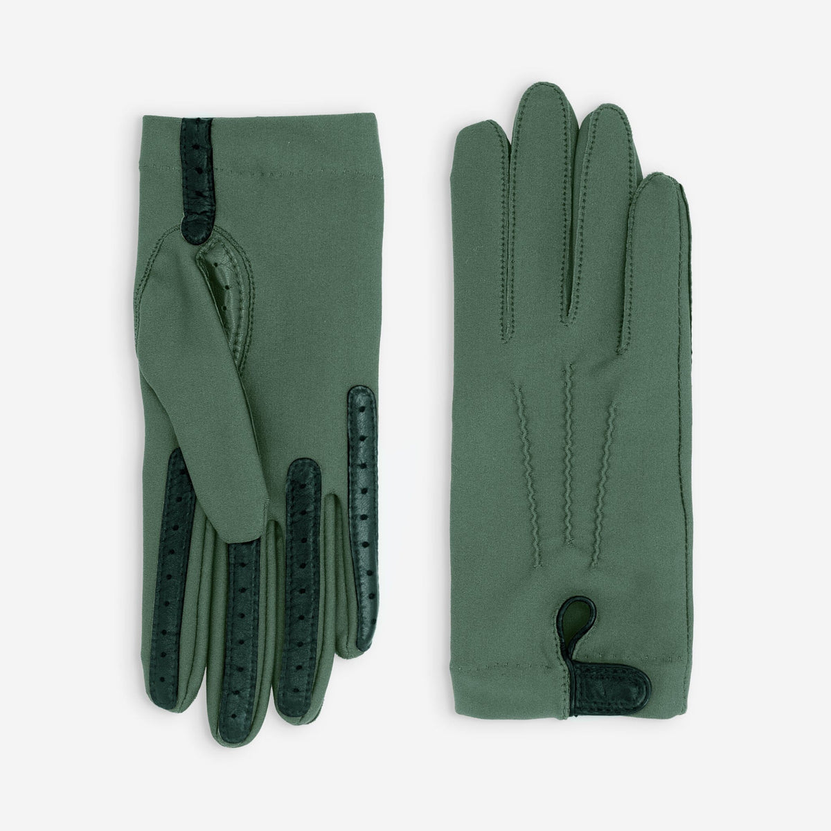 Gants femme en flexicuir et spandex non doublés, Pine – 11022NF