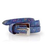 Ceinture cuir de vachette femme-Largeur 20mm-CTF002 Ceinture Glove Story BLUE JEAN .085/105 - 20 