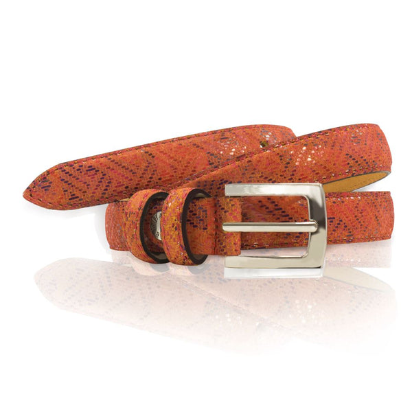 Ceinture cuir de vachette femme-Largeur 20mm-CTF002 Ceinture Glove Story ROUGE .085/100 - 20 
