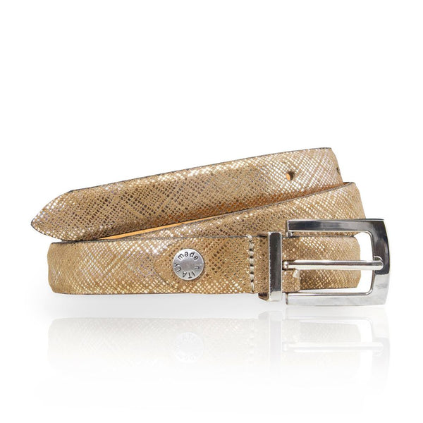 Ceinture cuir de vachette femme-Largeur 20mm-CTF012bis Ceinture Glove Story ARGENTE .085/100 - 20 