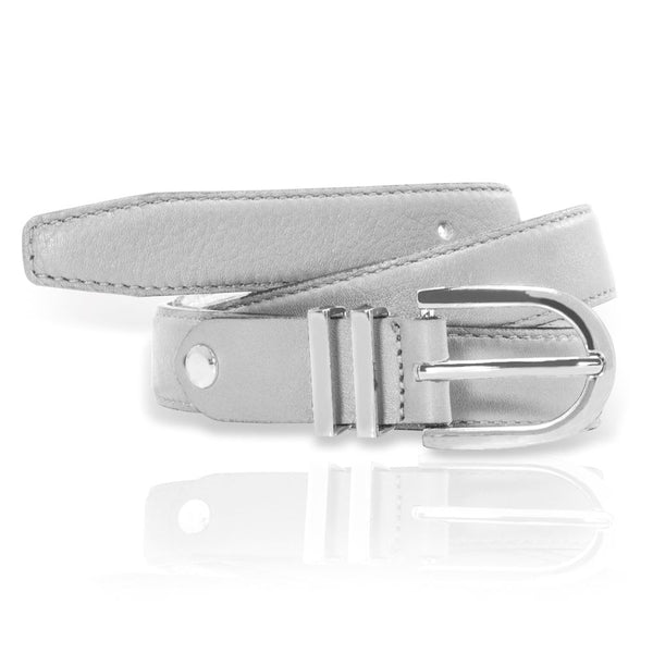 Ceinture cuir de vachette femme-Largeur 25mm-CTF008 Ceinture Glove Story BLANC .085/100 - 25 