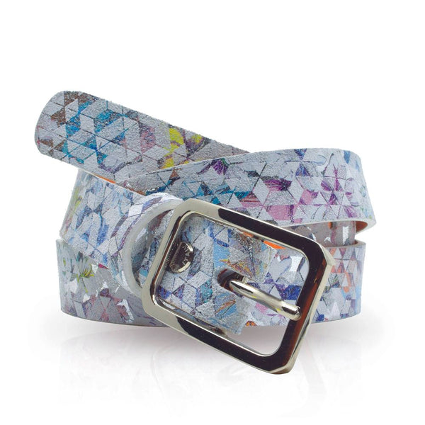 Ceinture cuir de vachette femme-Largeur 25mm-CTF020 Ceinture Glove Story BLANC .085/100 - 25 