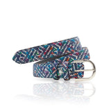 Ceinture cuir de vachette femme-Largeur 30mm-CTF001 Ceinture Glove Story BLUE JEAN .085/100 - 30 