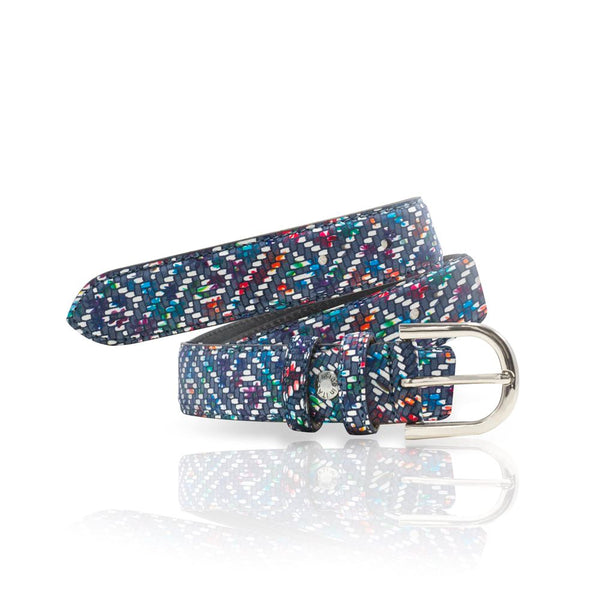Ceinture cuir de vachette femme-Largeur 30mm-CTF001 Ceinture Glove Story BLUE JEAN .085/100 - 30 