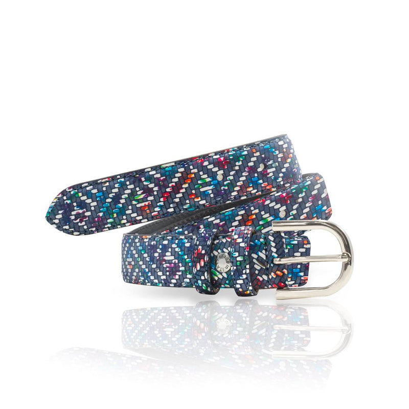 Ceinture cuir de vachette femme-Largeur 30mm-CTF001 Ceinture Glove Story BLUE JEAN .085/100 - 30 