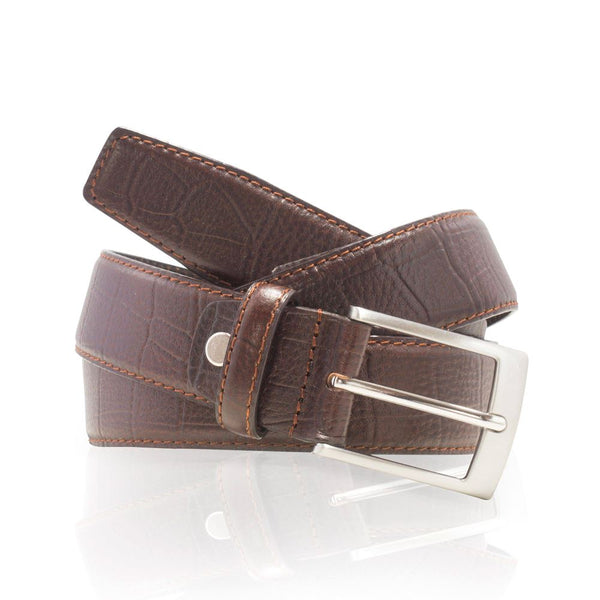 Ceinture cuir de vachette homme-Largeur 35mm-CT038 Ceinture Glove Story BRUN .115/130 - 35 