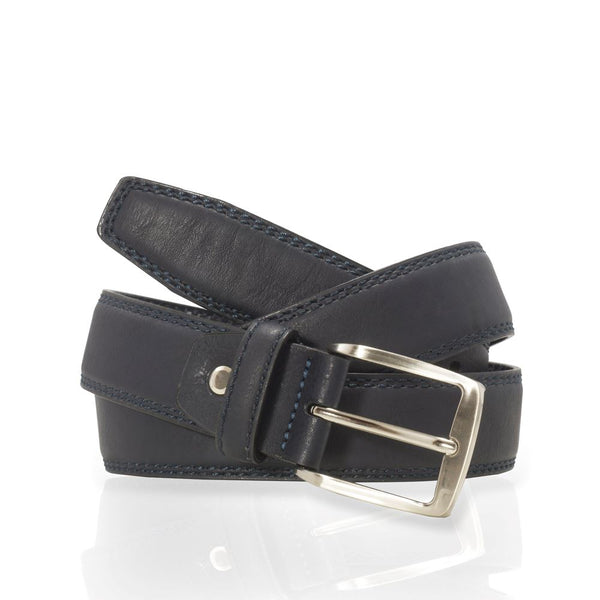 Ceinture cuir de vachette homme-Largeur 35mm-CT040 Ceinture Glove Story BLEU .100/115 - 35 