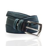 Ceinture cuir de vachette homme-Largeur 35mm-CT047 Ceinture Glove Story BLEU .105/120 - 35 