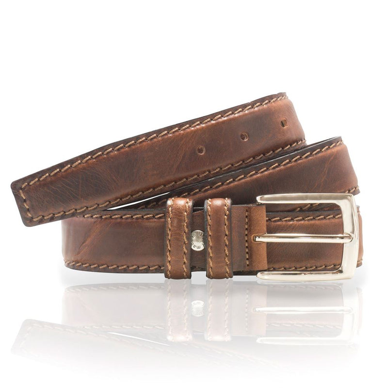 Ceinture cuir de vachette homme-Largeur 35mm-CT047 Ceinture Glove Story MARRON .105/120 - 35 