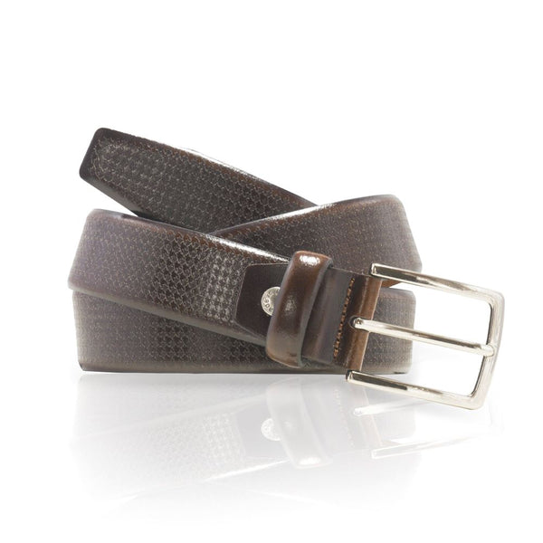 Ceinture cuir de vachette homme-Largeur 35mm-CT048 Ceinture Glove Story MARRON .100/115 - 35 