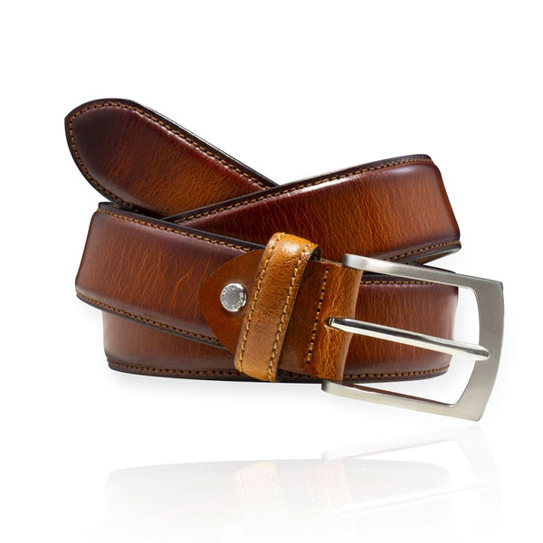 Ceinture cuir de vachette homme-Largeur 35mm-CT063 Ceinture Glove Story TABACCO .095/110 - 35 