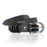 Ceinture femme 5 passants boucle arrondie Ceinture Glove Story NOIR .085/100 - 25 Cuir de vachette - Synderme