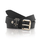 Ceinture Femme Boucle Passant Studs Ancre Ceinture Glove Story NOIR .085/100 - 25 Cuir de vachette - Synderme