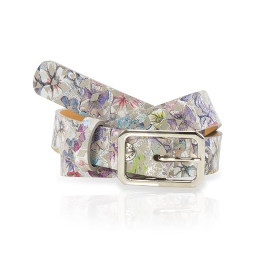 Ceinture Femme Cuir Imprime Ceinture Glove Story TAUPE .085/100 - 25 Cuir de vachette - Synderme