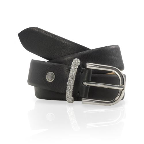 Ceinture Femme Type Strass Ceinture Glove Story NOIR .090/105 - 30 Cuir de vachette - vachette