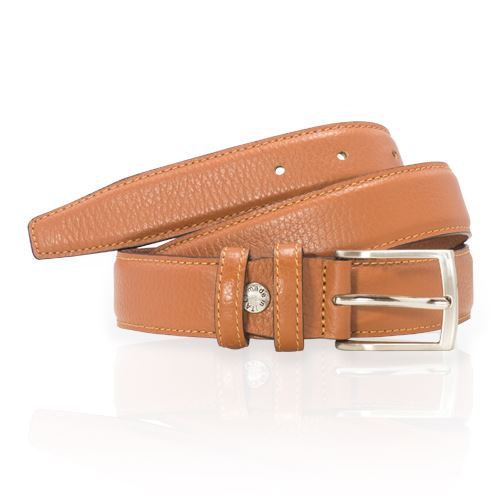 Ceinture Homme Graine Bord Surpique Boucle Rectangle Ceinture Glove Story TAN .095/110 - 30 Vachette - Vachette