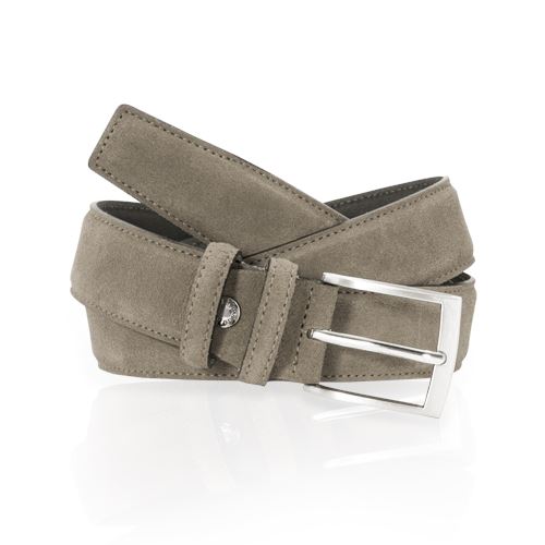 Ceinture Homme Suede Boucle Rectangle Ceinture Glove Story TAUPE .100/115 - 35 Vachette - Vachette